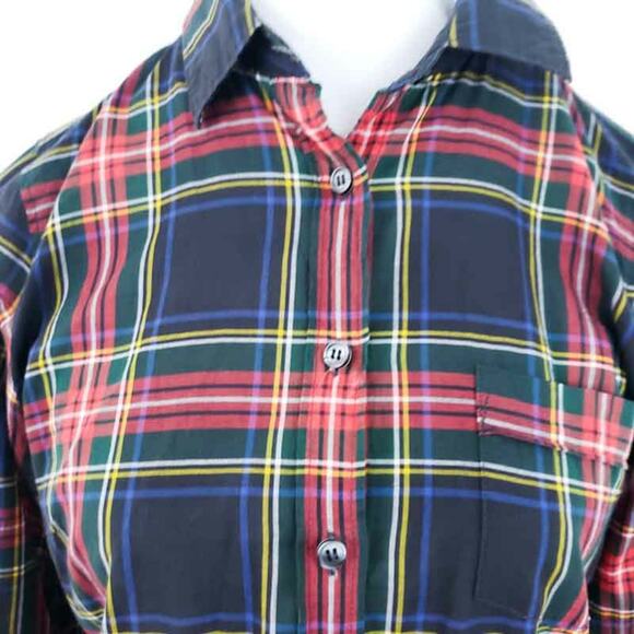J. CREW Factory Perfect Fit Tartan Plaid Button Down Shirt Small Long Sleeve - Picture 5 of 8